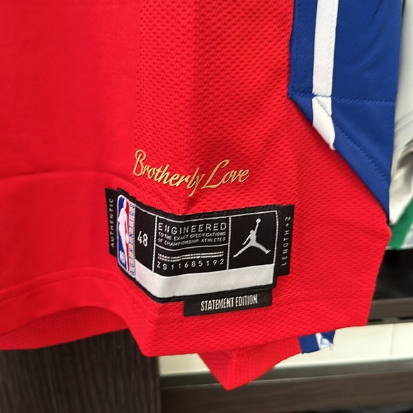 Joel Embiid Philadelphia 76ers Jordan Brand Authentic Jersey - Statement Edition - Picture 5 of 6